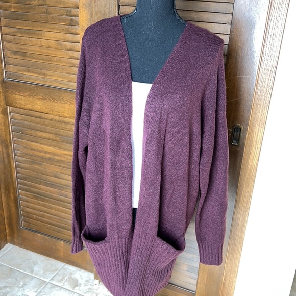 Moondance Wine Cardigan Sweater With Pockets Size L - Picture 2 of 7